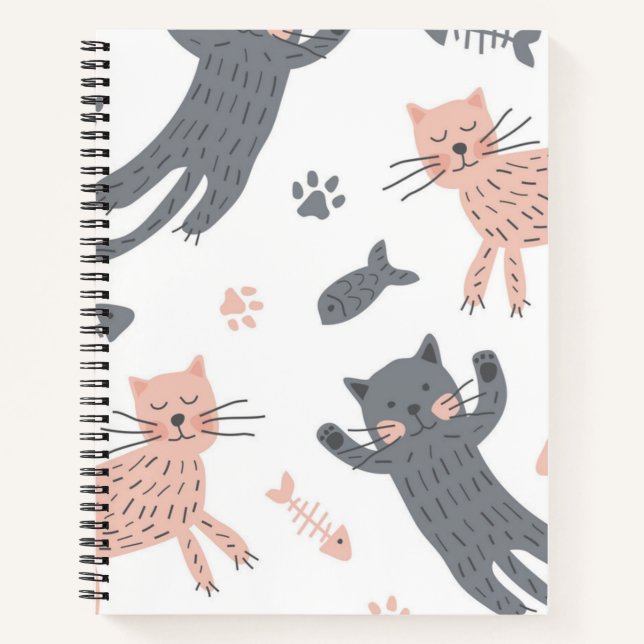 Katzenmuster Notizbuch (Vorderseite)