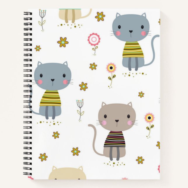 Katzenmuster Notizbuch (Vorderseite)