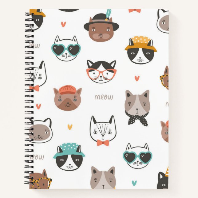 Katzenmuster Notizbuch (Vorderseite)