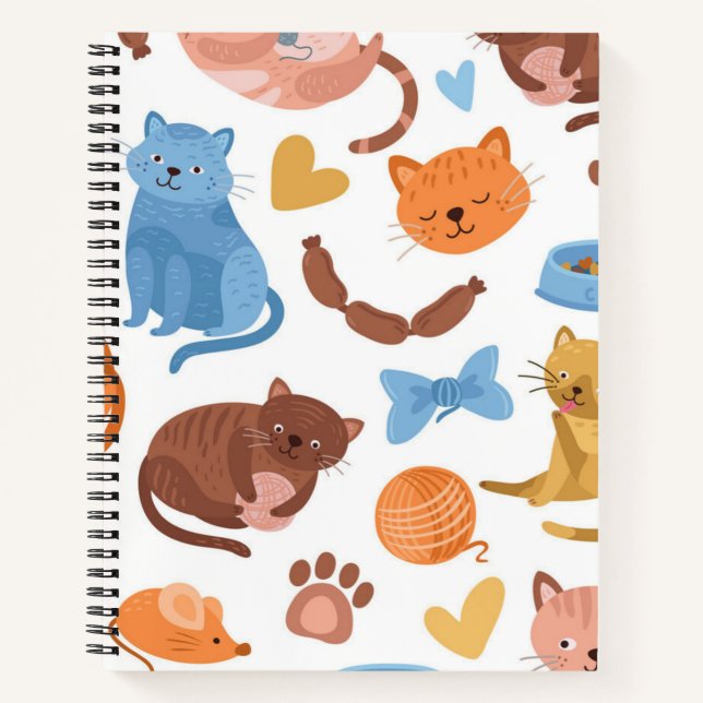 Katzenmuster Notizbuch (Vorderseite)