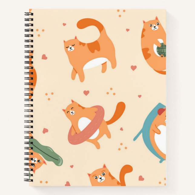 Katzenmuster Notizbuch (Vorderseite)
