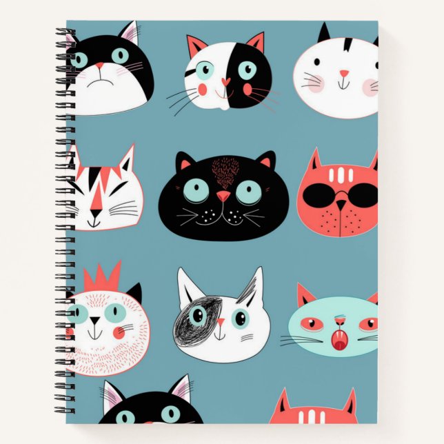 Katzenmuster Notizbuch (Vorderseite)