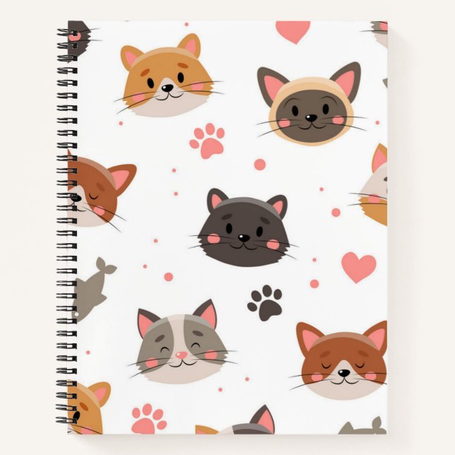 Katzenmuster Notizbuch (Vorderseite)