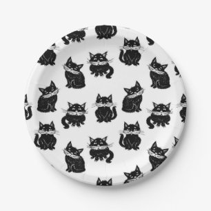 Katzenmuster Pappteller