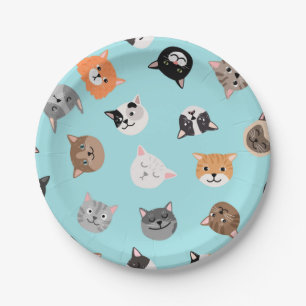 Katzenmuster Pappteller