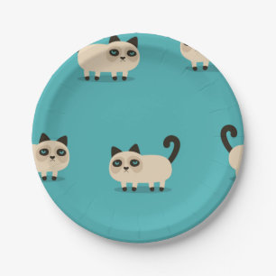 Katzenmuster Pappteller