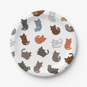Katzenmuster Pappteller