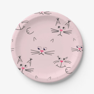 Katzenmuster Pappteller