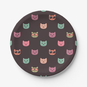 Katzenmuster Pappteller