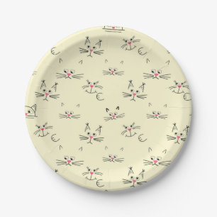 Katzenmuster Pappteller