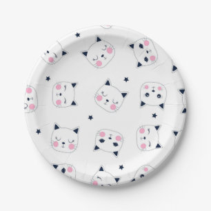 Katzenmuster Pappteller