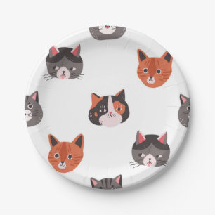 Katzenmuster Pappteller