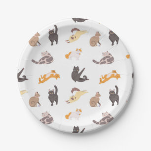 Katzenmuster Pappteller