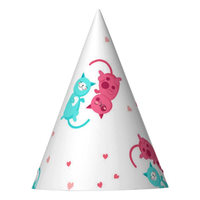 Katzenmuster Partyhütchen (Vorderseite)