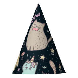 Katzenmuster Partyhütchen