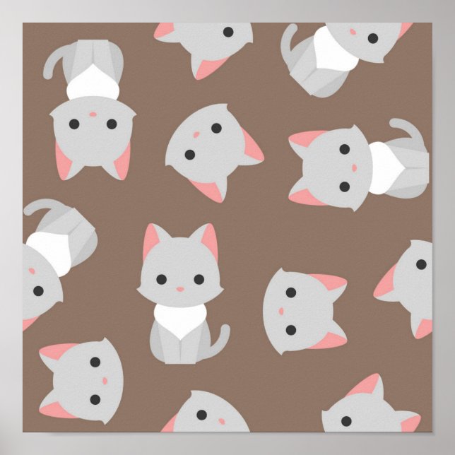 Katzenmuster Poster (Vorne)