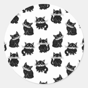 Katzenmuster Runder Aufkleber