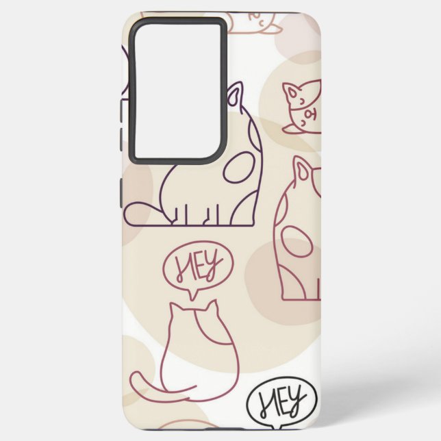 Katzenmuster Samsung Galaxy Hülle (Rückseite)