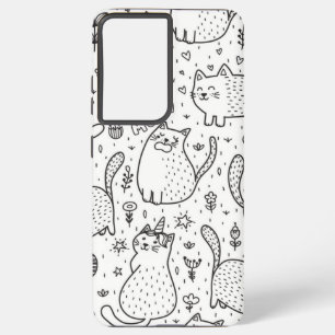 Katzenmuster Samsung Galaxy Hülle