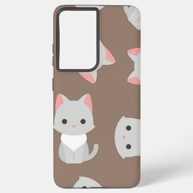 Katzenmuster Samsung Galaxy Hülle (Rückseite)