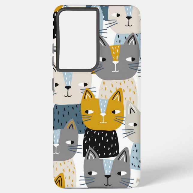 Katzenmuster Samsung Galaxy Hülle (Rückseite)