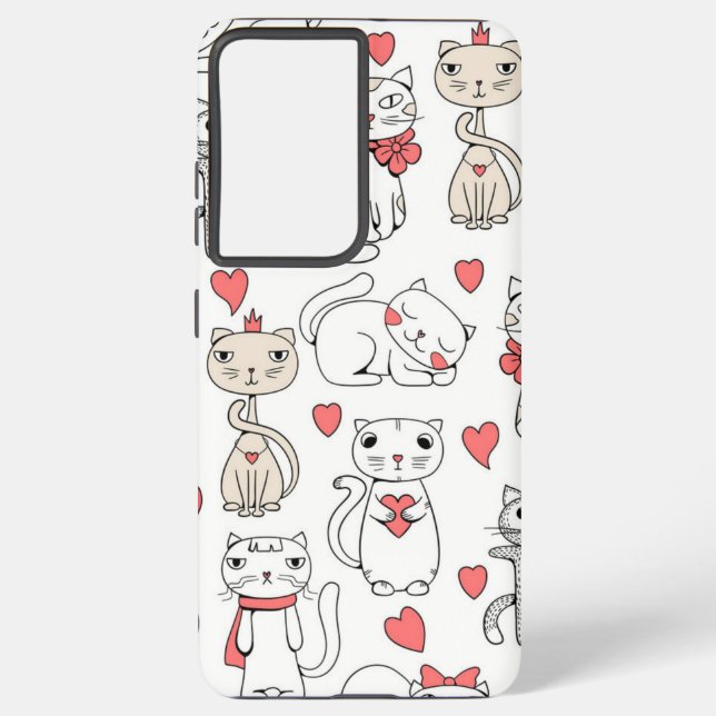 Katzenmuster Samsung Galaxy Hülle (Rückseite)