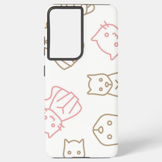 Katzenmuster Samsung Galaxy Hülle (Rückseite)