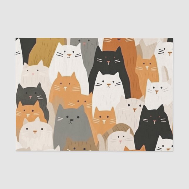 Katzenmuster Seidenpapier (Vorderseite)