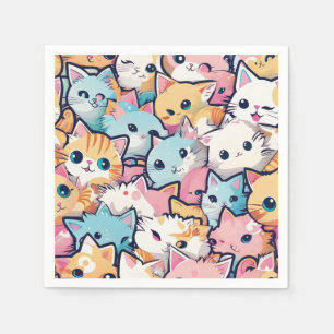 Katzenmuster Serviette