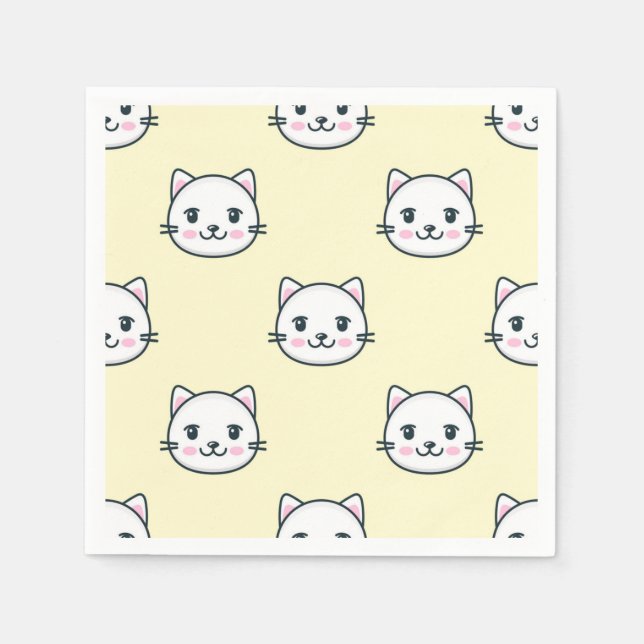 Katzenmuster Serviette (Vorderseite)