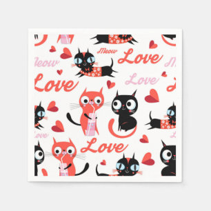 Katzenmuster Serviette