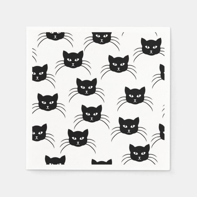 Katzenmuster Serviette (Vorderseite)