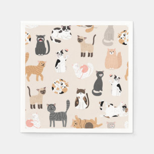 Katzenmuster Serviette