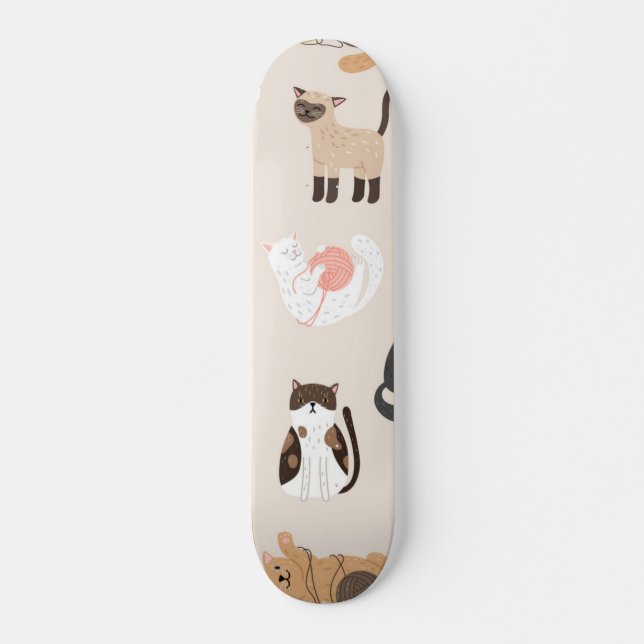 Katzenmuster Skateboard (Vorne)