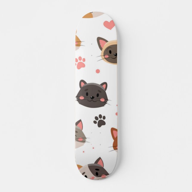 Katzenmuster Skateboard (Vorne)