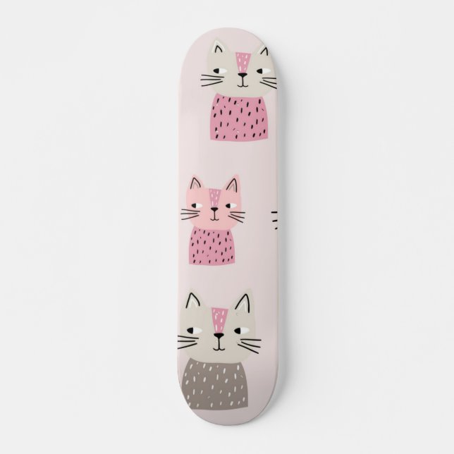 Katzenmuster Skateboard (Vorne)