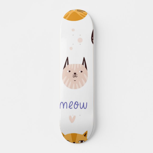Katzenmuster Skateboard (Vorne)