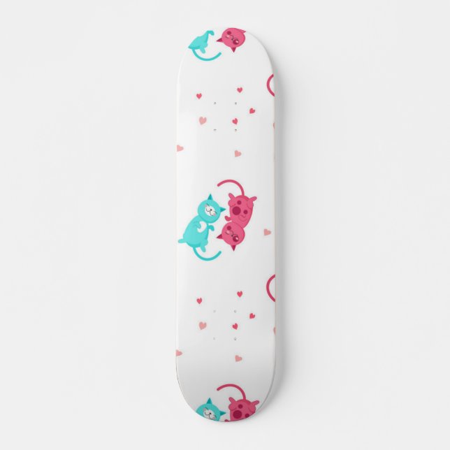 Katzenmuster Skateboard (Vorne)