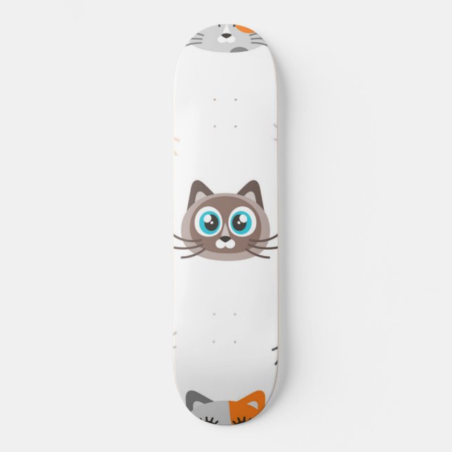 Katzenmuster Skateboard (Vorderseite)