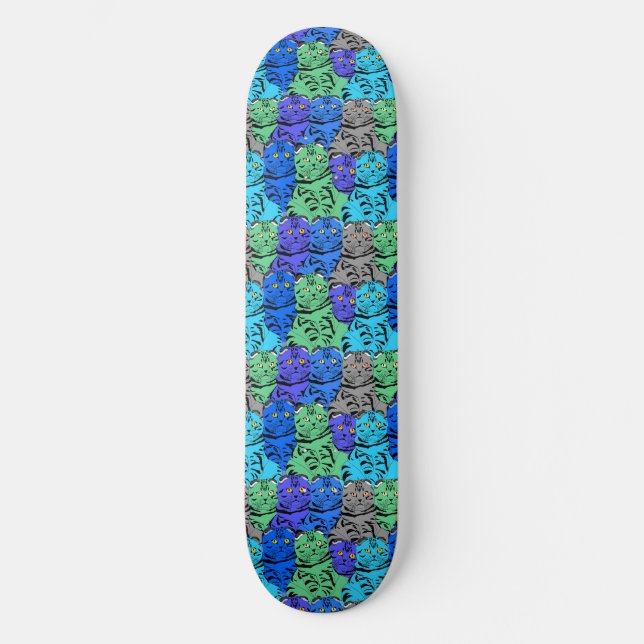 Katzenmuster Skateboard (Vorderseite)