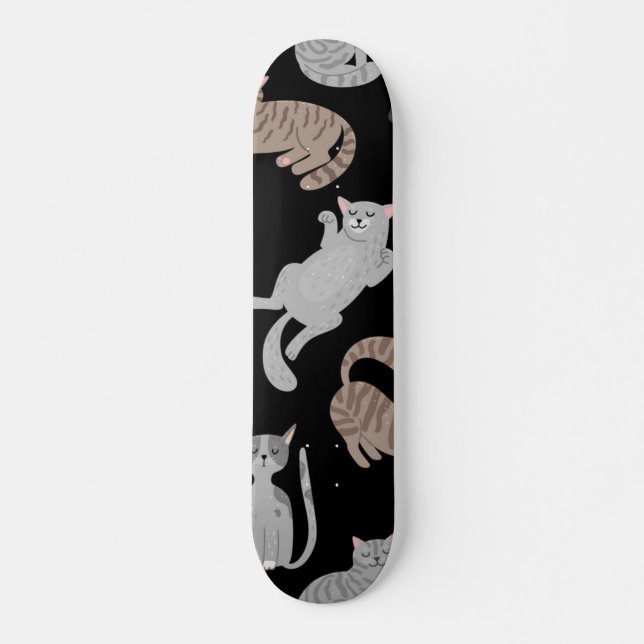 Katzenmuster Skateboard (Vorne)
