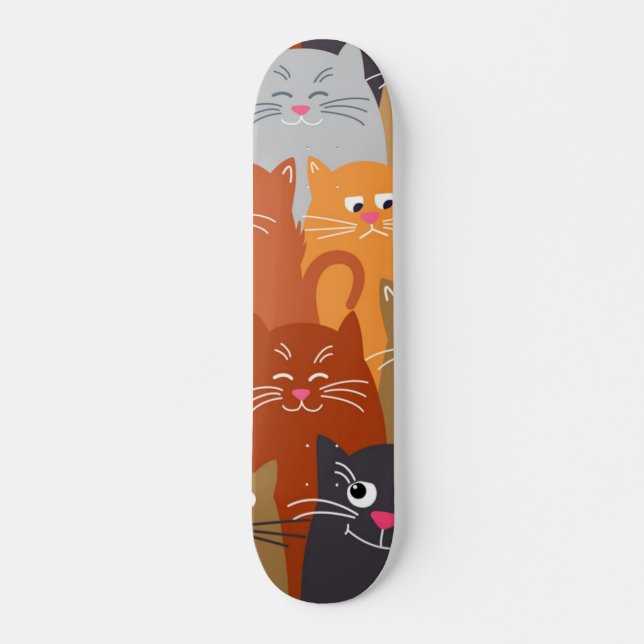 Katzenmuster Skateboard (Vorne)