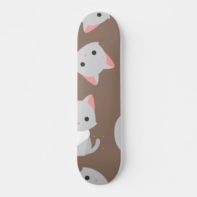 Katzenmuster Skateboard (Vorne)