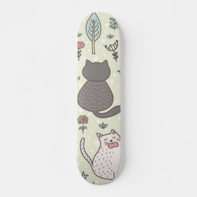 Katzenmuster Skateboard (Vorne)