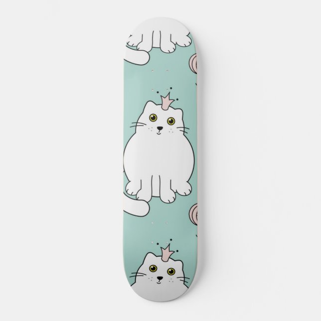 Katzenmuster Skateboard (Vorderseite)