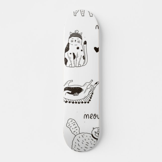 Katzenmuster Skateboard (Vorne)