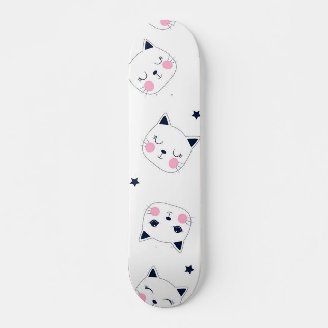 Katzenmuster Skateboard (Vorne)