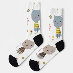 Katzenmuster Socken