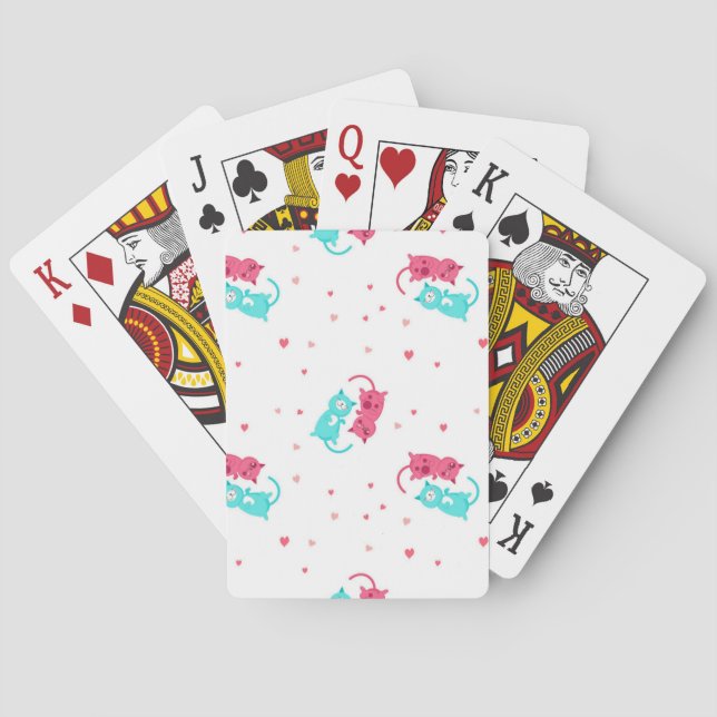 Katzenmuster Spielkarten (Rückseite)