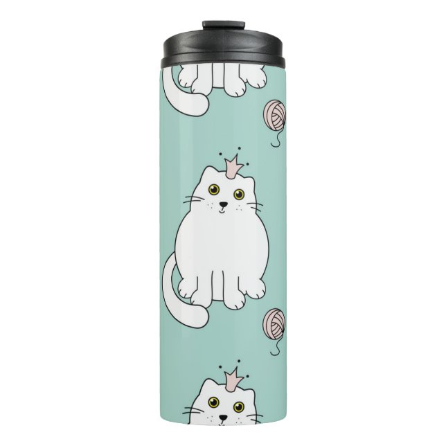 Katzenmuster Thermosbecher (Vorderseite)